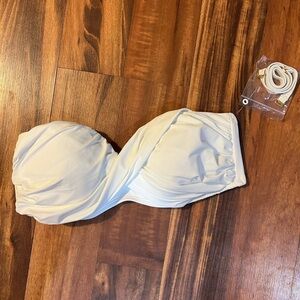 Bleu Rod Beattie White Bikini Bandeau Swimwear